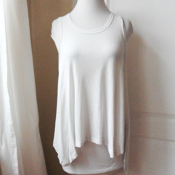 Frank & Eileen Tee Lab 103 Asymmetrical Tank Top Vintage Dirty White Small - Picture 3 of 5